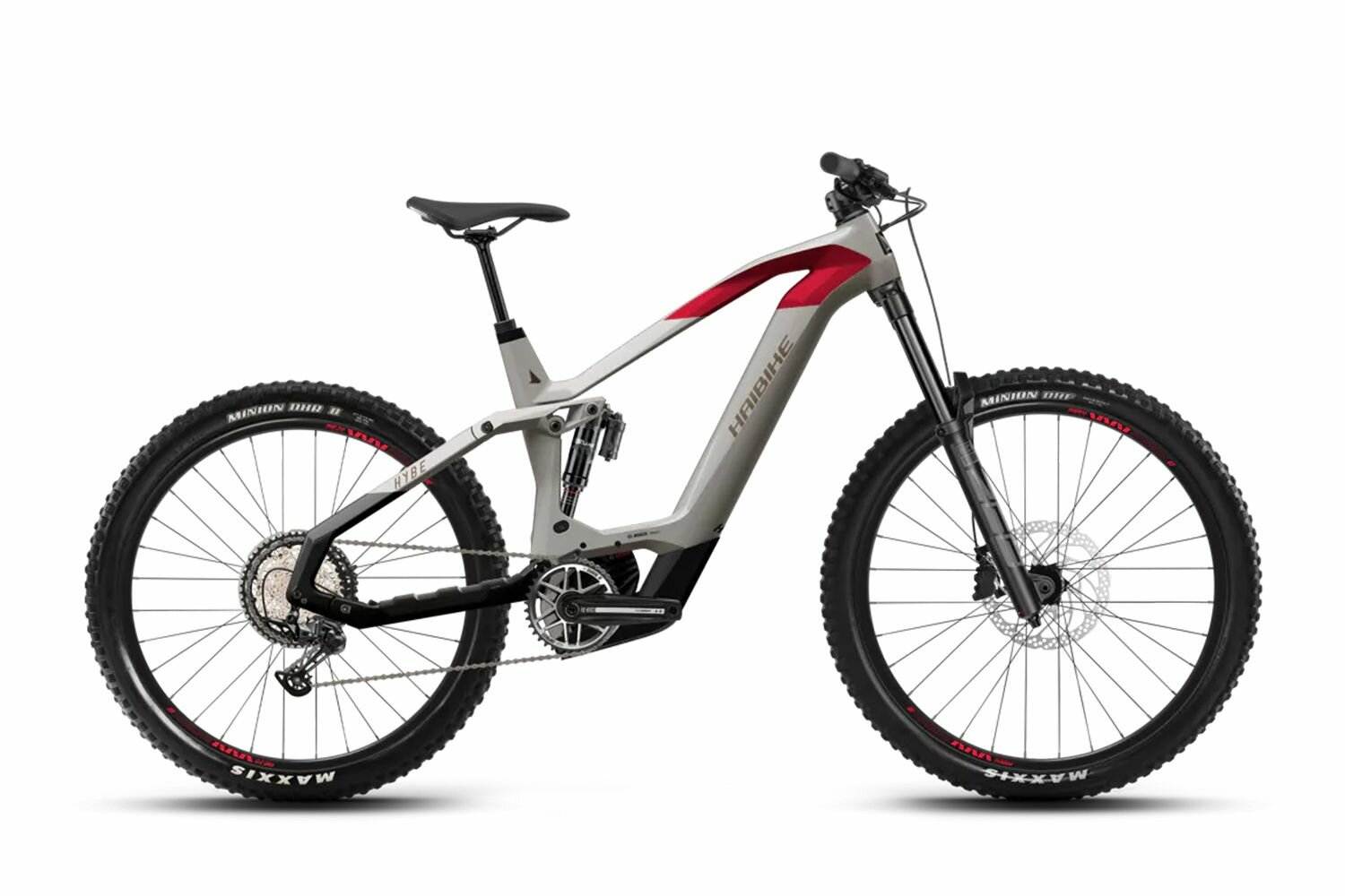 Электровелосипед HAIBIKE Hybe 9 i750Wh Sram NX Eagle, 12g, Grey/red/blk - matt&gloss 45912340 M