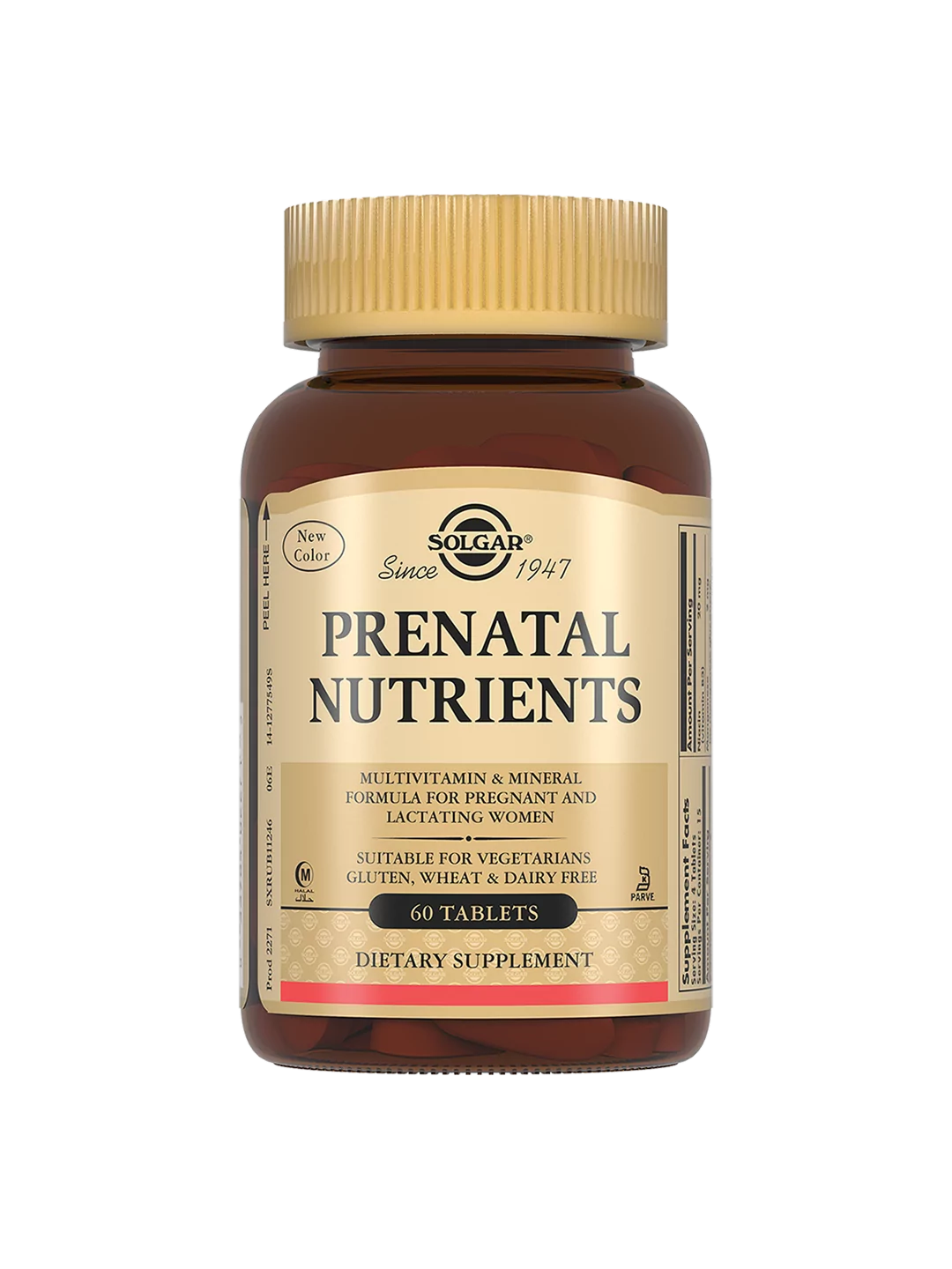 Витамины Solgar "Пренатабс", для беременных, для иммунитета, для сердца, 60 штук — фото 1