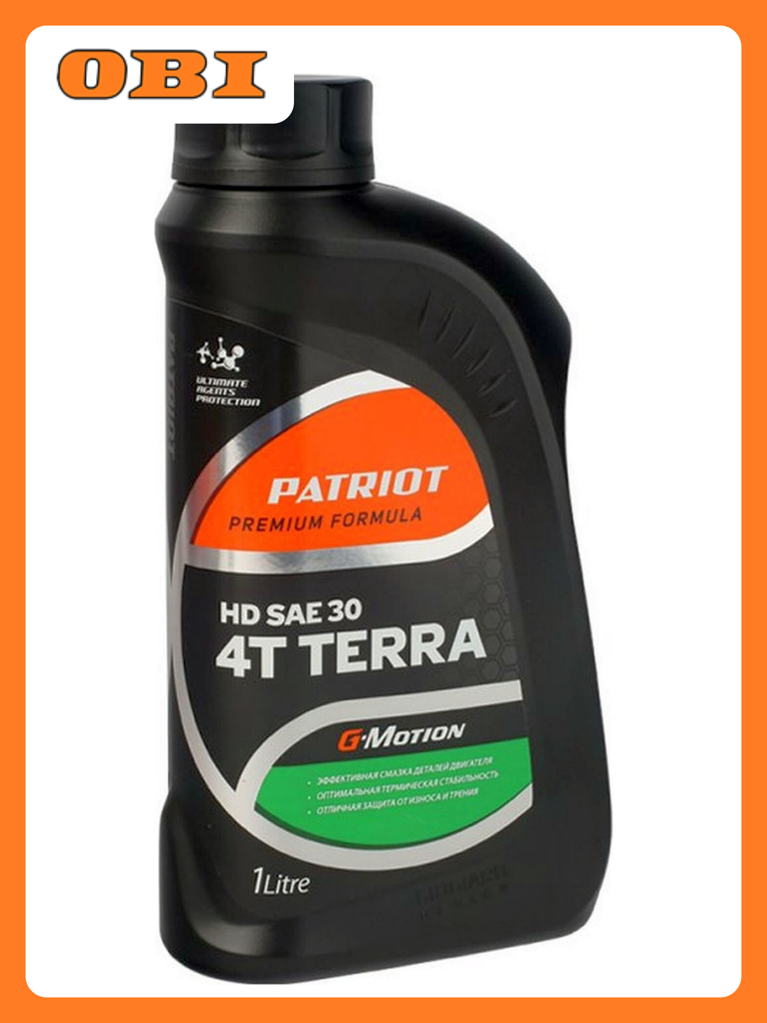 Моторное масло 4Т PATRIOT G-Motion HD TERRA SAE 30 минеральное 1 л