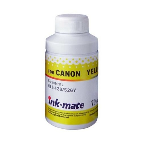 Чернила для CANON CLI-521Y (70мл, yellow, Dye) CIM-521C Ink-Mate