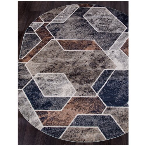 Ковер BOSTON - Овал Многоцветный, Современный, BEIGE-GRAY (200 на 300)