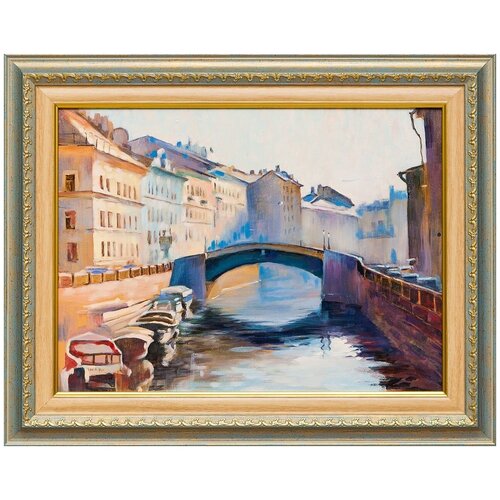 фото Картина маслом "утренний спб" леонтьев русская живопись