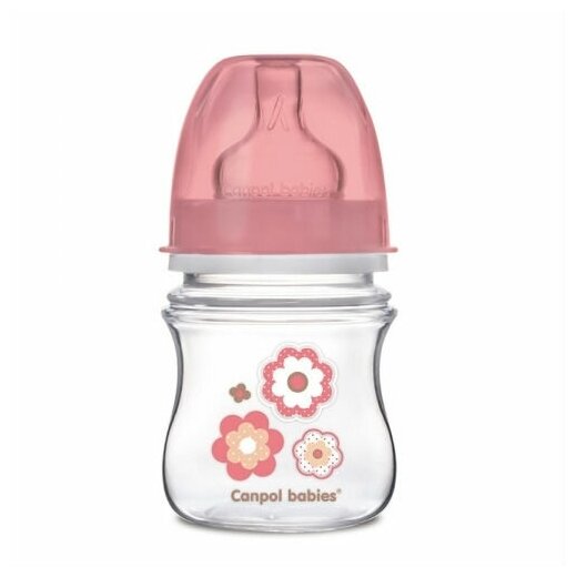 Антиколиковая бутылочка для кормления Canpol babies Easystart Newborn Baby, 120 мл, розовый (35/216_pin) - фото №6