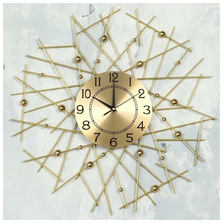 Часы настенные плавный ход, серия: Ажур, "Тези", 60 см, циферблат 22 см, часы интерьерные