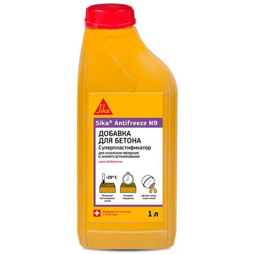 SIKA Добавка для бетона комплексная Sika Antifreeze N9 1 л sika добавка морозостойкая sika antifreeze fs 1 5 л