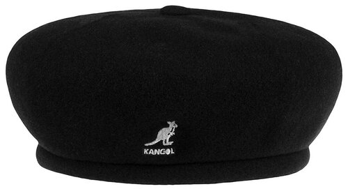 Берет KANGOL, шерсть, утепленный, размер 59, черный