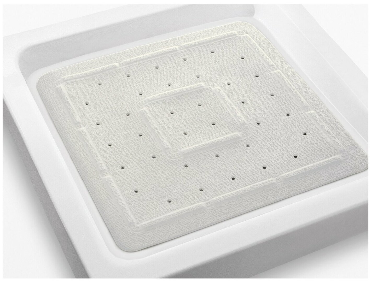 Коврик для ванной команты Bacchetta 55х55 см ячеистый белый