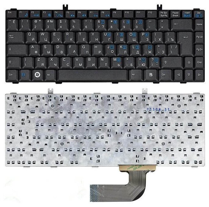 Клавиатура для ноутбука Fujitsu-Siemens Amilo La1703 черная 1250₽