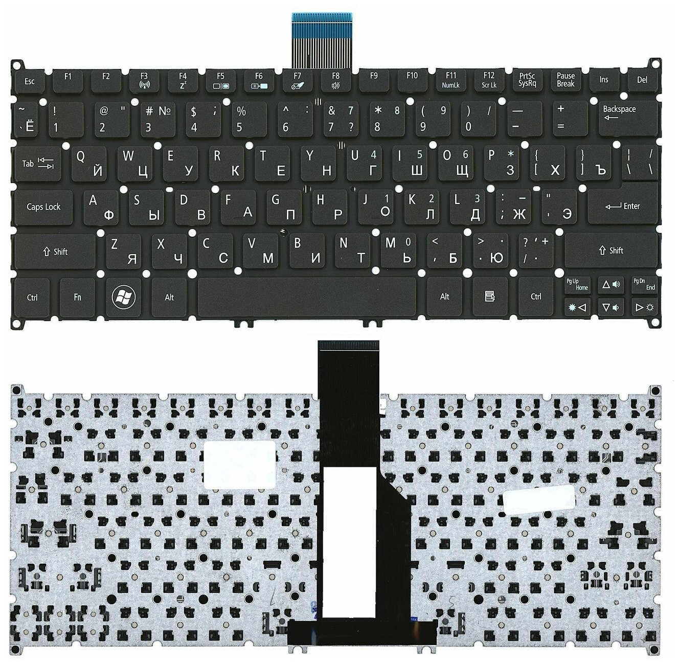 Клавиатура для ноутбука Acer Aspire S3 Aspire One 725 756 AO725 AO756 черная 585₽