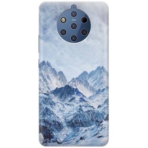 Ультратонкий силиконовый чехол-накладка для Nokia 9 с принтом Снежные горы ультратонкий силиконовый чехол накладка для nokia 3 4 с принтом снежные горы