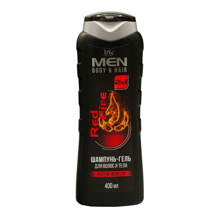 фото Iris Men Body&Hair Шампунь-гель для волос и тела Red Fire, 400 мл