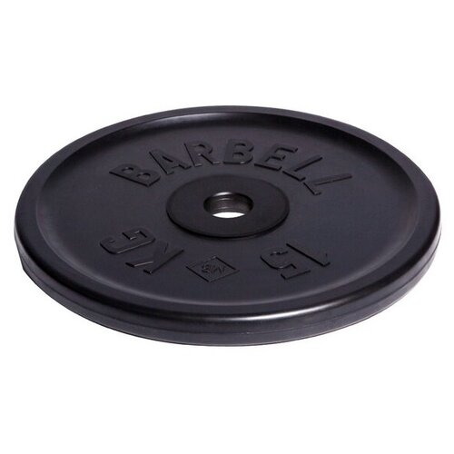 фото Диск олимпийский barbell d 51 мм черный 15,0 кг mb barbell