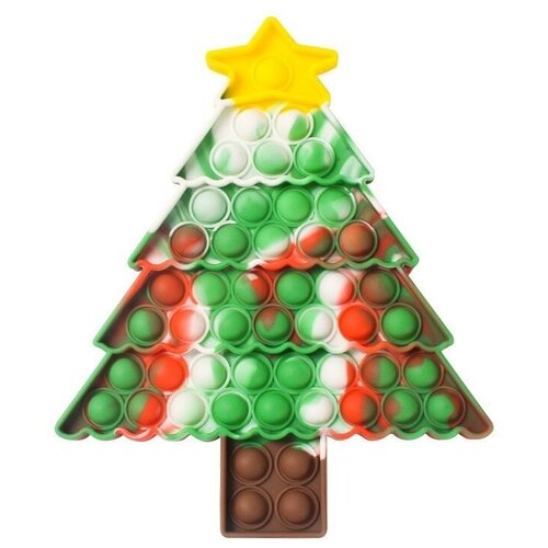 Поп ит антистресс (Pop It) большая ёлочка новогодняя / пупырка поп ит / размер 22,5 на 18,5 см