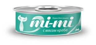 Mi-mi Консервы для кошек и котят с кусочками тунца с мясом краба в желе 4607166420329 0,08 кг 53317 (2 шт)