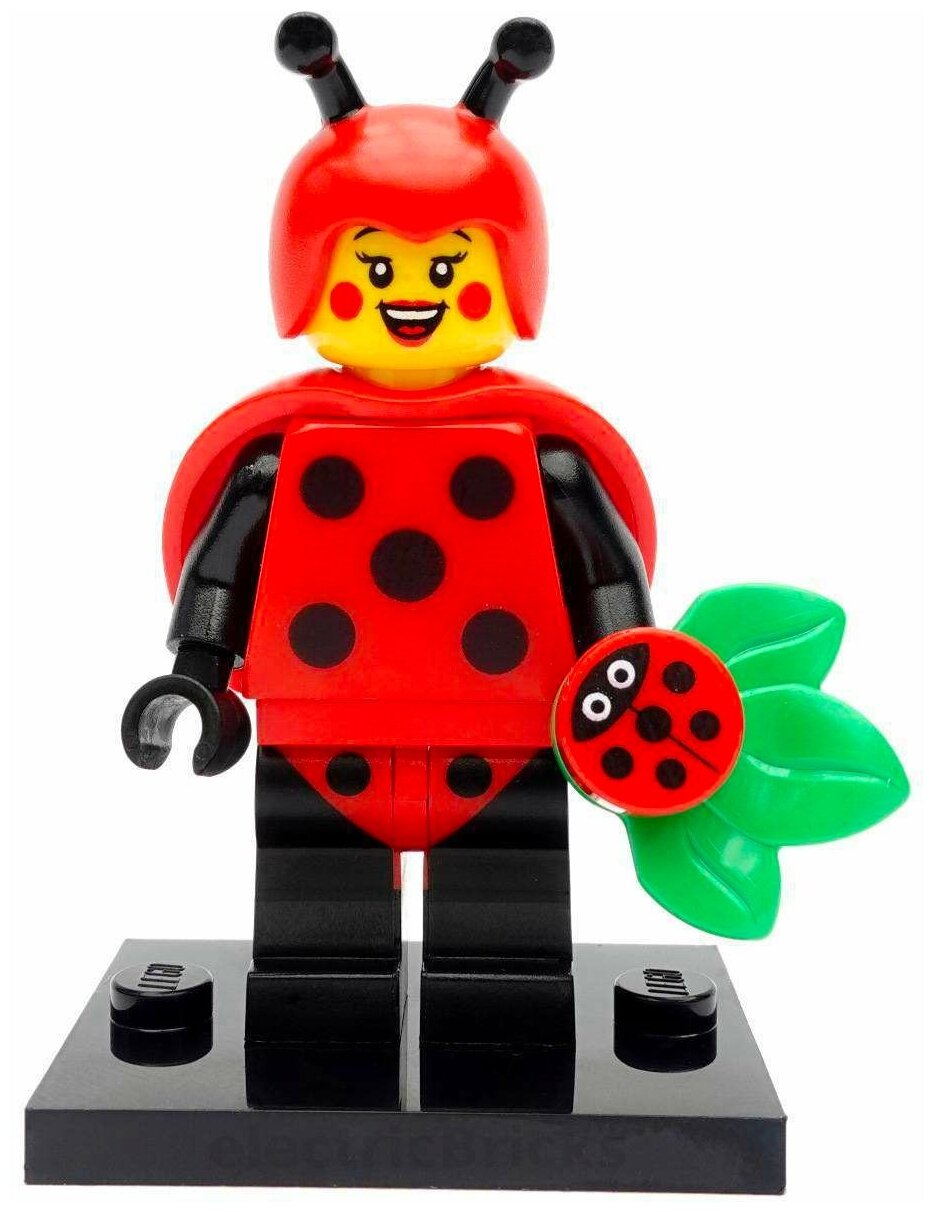 Минифигурка Лего Lego col21-4 Ladybug Girl, Series 21 (Complete Set with Stand and Accessories)