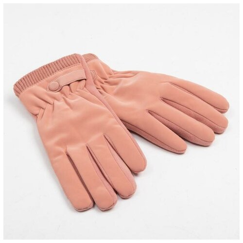 Перчатки женские двухслойные MINAKU водонепроницаемые, размер 6,5, цвет розовый , 1 шт.