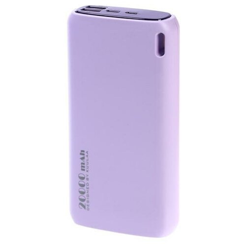 фото Внешний аккумулятор kuulaa pb-118, 20000 мач, 2 usb, type-c, microusb, 2.1 а, фиолетовый yandex market