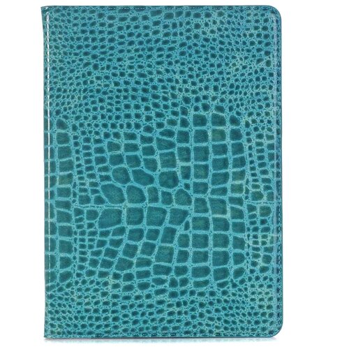 фото Чехол-книжка mypads для планшета samsung galaxy tab a 8.0 (2019) sm-t290 / t295 из лаковой рельефной кожи под крокодила цвет морской волны бирюзовый