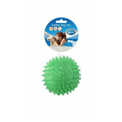 фото Игрушка для собак резиновая duvo+ "мяч игольчатый", зелёная, 8см (бельгия)