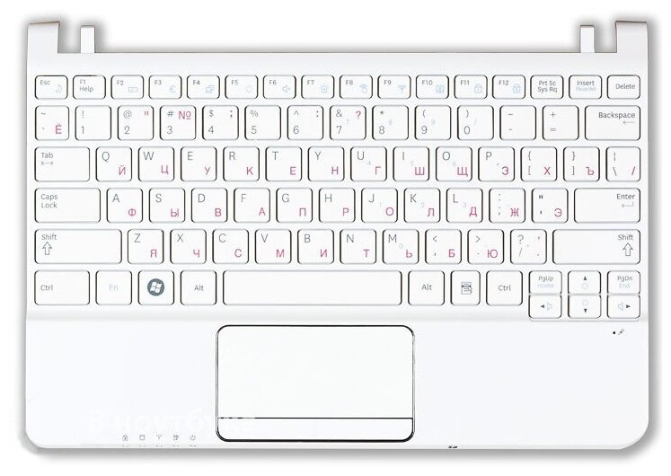 Клавиатура для ноутбука Samsumg BA75-02521C топ-панель белая 2630₽
