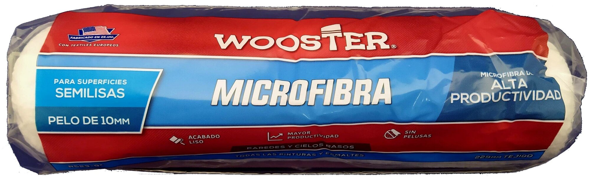 Валик малярный тканый Wooster MICROFIBER™ (9" - 3/8", полугладкий)