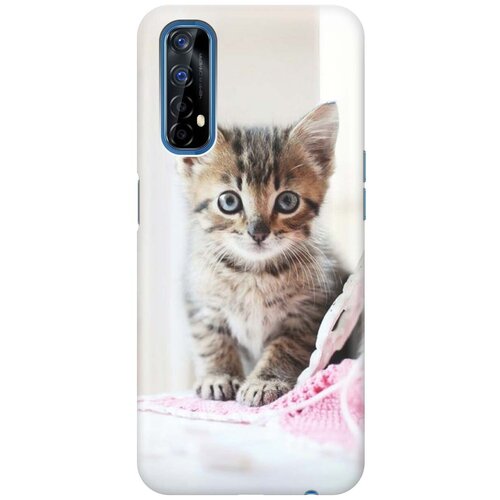 фото Cиликоновый чехол на realme 7 / рилми 7 с принтом "милый котенок" gosso