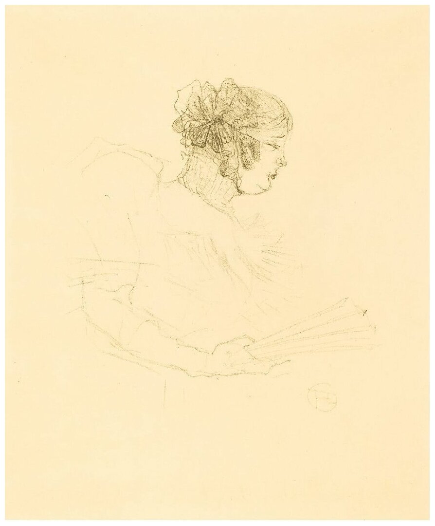 Репродукция на холсте Профиль Люси Мирэ (1895) Тулуз-Лотрек Анри 30см. x 36см.