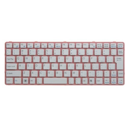 Клавиатура для ноутбука Sony для Vaio белые кнопки розовая рамка верт Enter 577₽