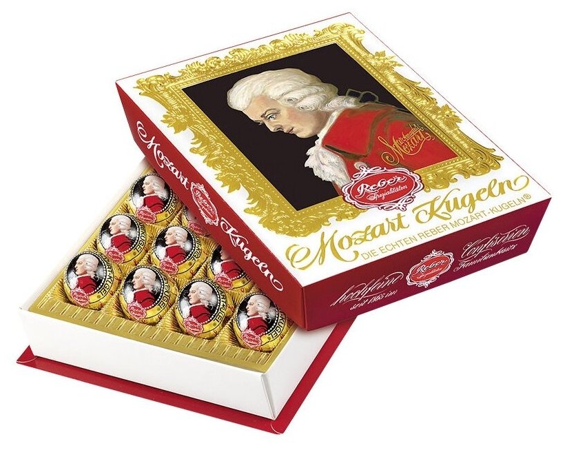 Подарочный набор Reber Mozart Шоколадные конфеты из горького шоколада, 400 г