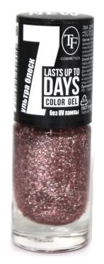 TF Cosmetics лак для ногтей 7 days Color Gel, 8 мл, №298 блестящий розовый