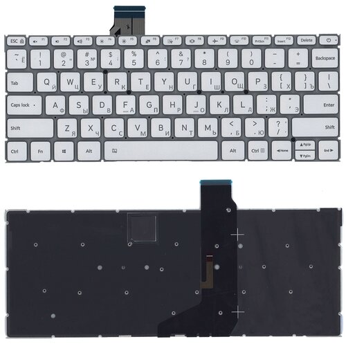 Клавиатура для ноутбука для ноутбука Xiaomi Mi Notebook Air 125 серебро с подсветкой 2500₽