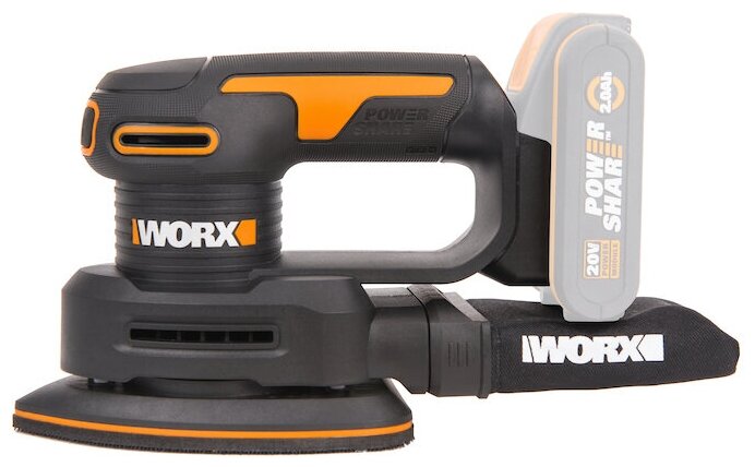 Аккумуляторная дельто-шлифовальная машина WORX WX822.9 20В без АКБ и ЗУ