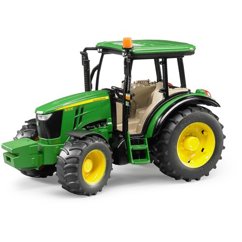 Машинка Bruder John Deere 5115M 02-106 1:16, 28 см, зеленый трактор bruder john deere 5115m с прицепом 02 108 1 16 57 см зеленый