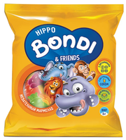 "HIPPO BONDI & FRIENDS", мармелад жевательный с соком ягод и фруктов, 70 г