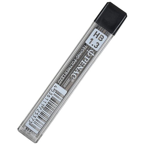Грифель чернографитный для механического карандаша Penac TECHNO L1306G-HB 1,3мм НВ, 6 стержней в тубе