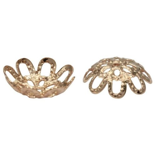 Шапочки для бусин цвет золото 11 мм 50 штук арт 4AR204 количество товаров в комплекте 50 296₽