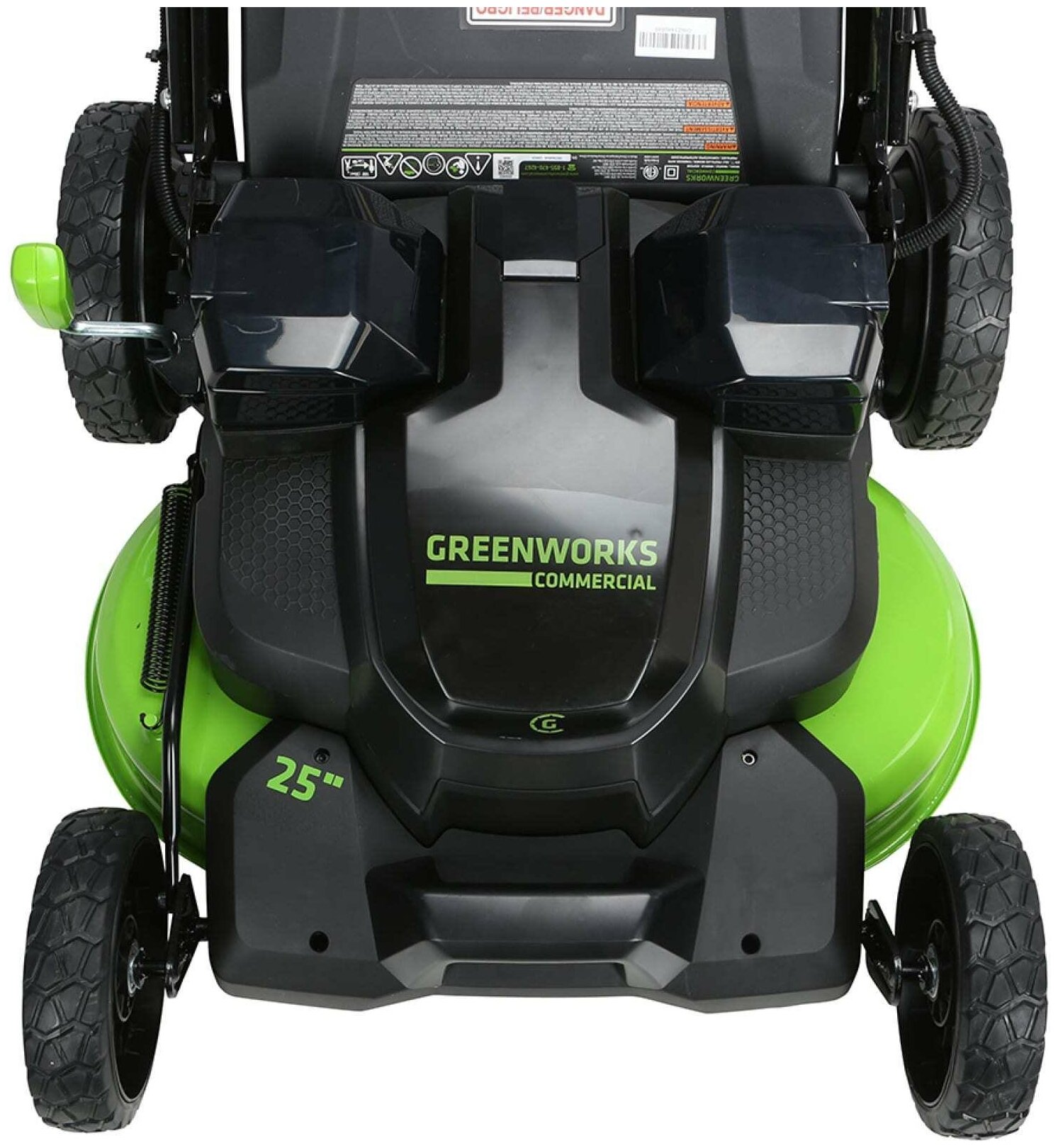 Аккумуляторная самоходная газонокосилка Greenworks GC82LM61S. TwinForce, 82v, 61 см, без АКБ и ЗУ - фотография № 6