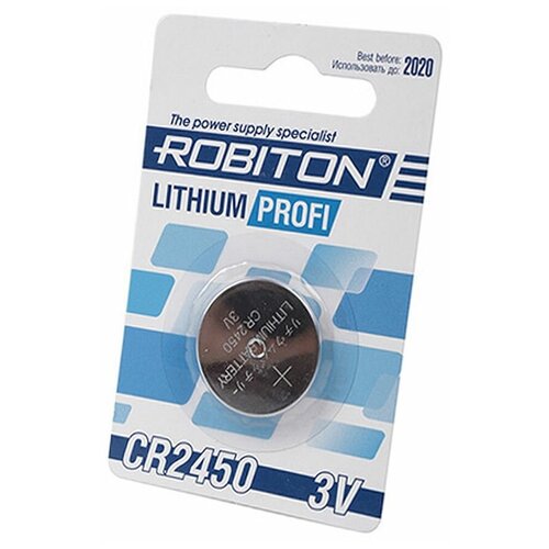 Батарейка таблетка ROBITON PROFI R-CR2450 элемент питания robiton profi r cr2450 bl1 cr2450 bl1