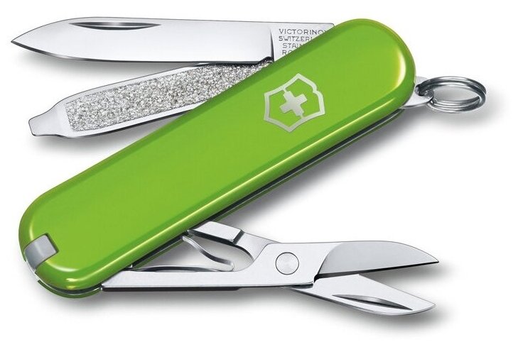 Нож-брелок Victorinox Classic SD Colors, 58 мм, 7 функций, "Smashed Avocado"