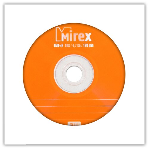 Диск Mirex DVD+R 4,7Gb 16x в бумажном конверте с окном
