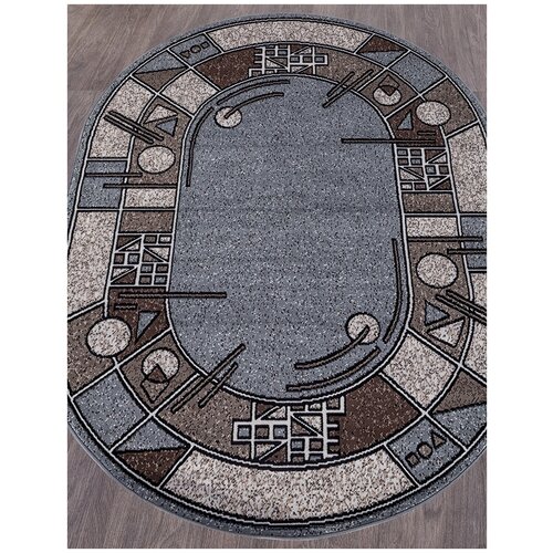 Ковер SIERRA - Овал BLUE-BROWN 2 Ковер на пол, в гостиную, спальню, в ассортименте, Турция, Бельгия, (200 см. на 300 см.)