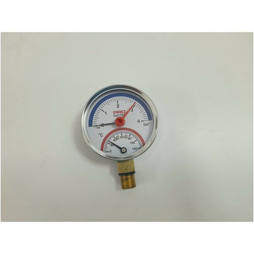 Термоманометр d63 мм, радиальный 1/4 4 bar; 0-120*C, PF SG 872-4