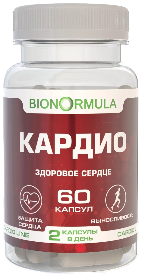 Витаминный комплекс Bionormula КАРДИО витамины для профилактики и лечения здоровья сердца и сосудов лечение гипертонии 60 капсул