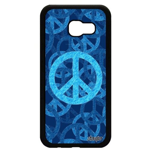 фото Красивый чехол на смартфон // samsung galaxy a5 2017 // "peace and love" дизайн мандала, utaupia, голубой