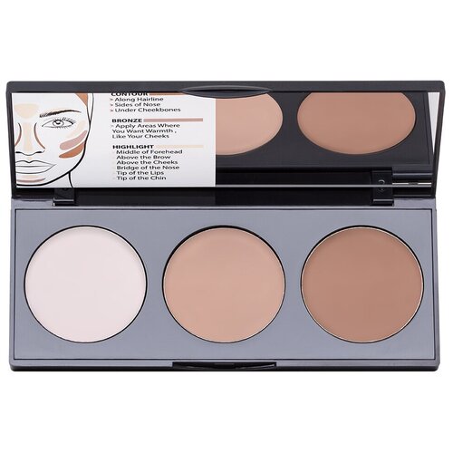 Палетка кремовая для контурирования лица 02 / PERFECTING CONTOURING CREAM PALETTE 3*5 г