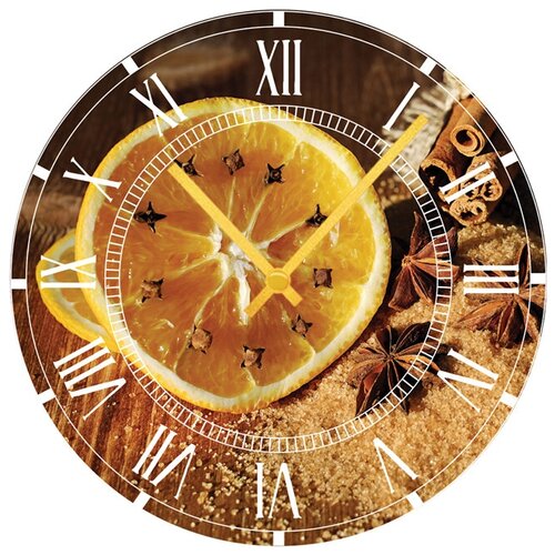 фото Svs настенные часы svs 3001282 kitchen оформленный лимон