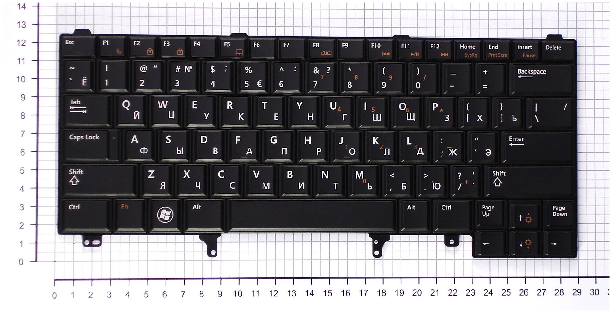 Клавиатура для ноутбука Dell PK130FN1A00 черная без указателя