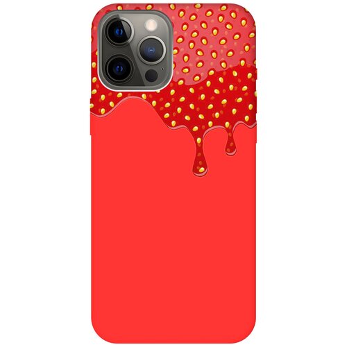 Силиконовый чехол на Apple iPhone 12 Pro Max / Эпл Айфон 12 Про Макс с рисунком Jam Soft Touch красный силиконовый чехол на apple iphone 12 12 pro эпл айфон 12 12 про с рисунком jam soft touch сиреневый