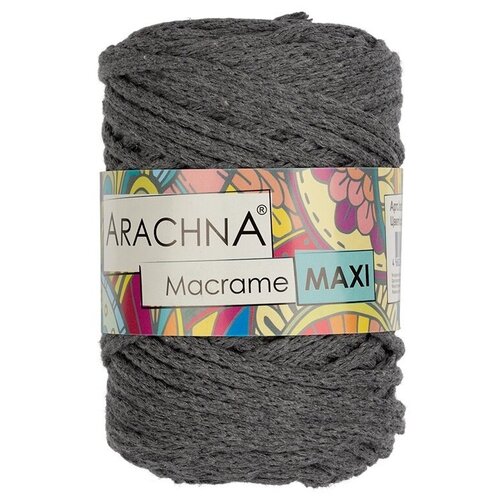 фото Пряжа arachna "macrame maxi" 80% хлопок, 20% полиэстер 4 шт. х250г 80м №17 серый