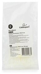 Стяжка Cablexpert NYT-100x2.5 пластиковые 100 мм х 2.5 мм, белые (100 шт.)